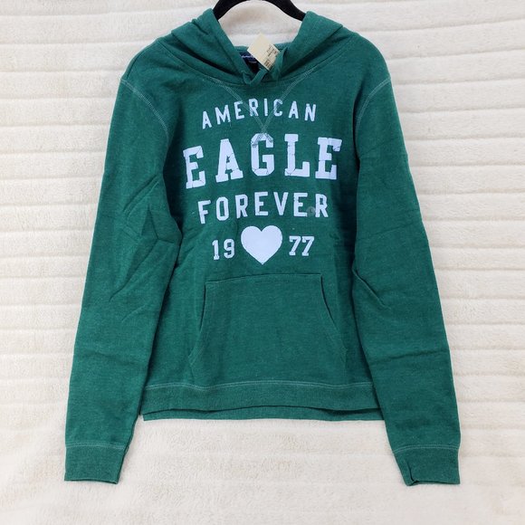American Eagle Graphic Print Hoodie Sweatshirt Brand New - Picture 1 of 6